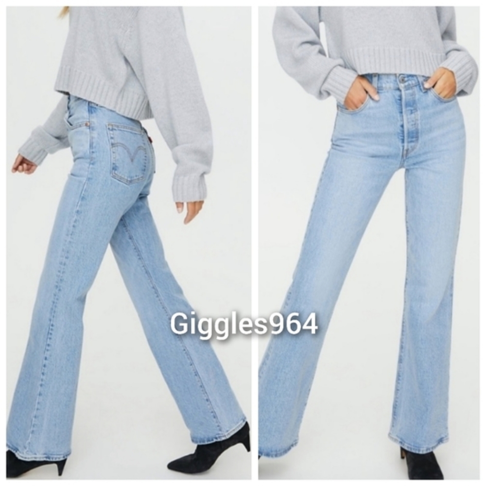 Levi's Ribcage High Rise Bootcut Jeans Samba Tango Light - Picture 1 of 10
